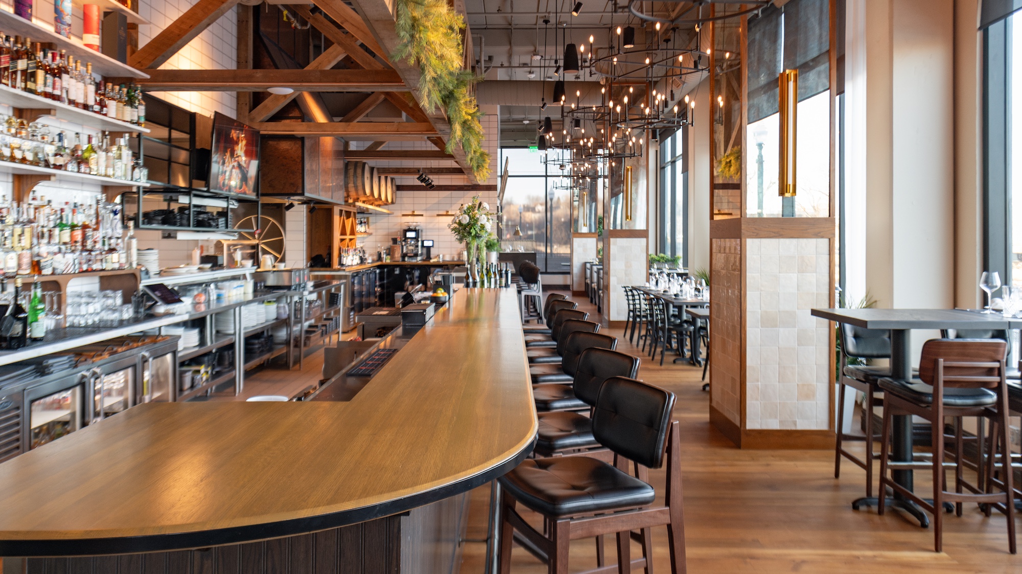 A beautiful restaurant interior