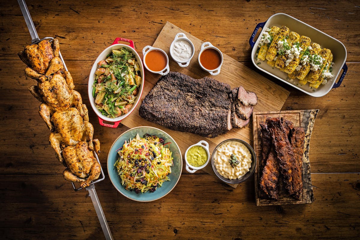 several different types of food on a table