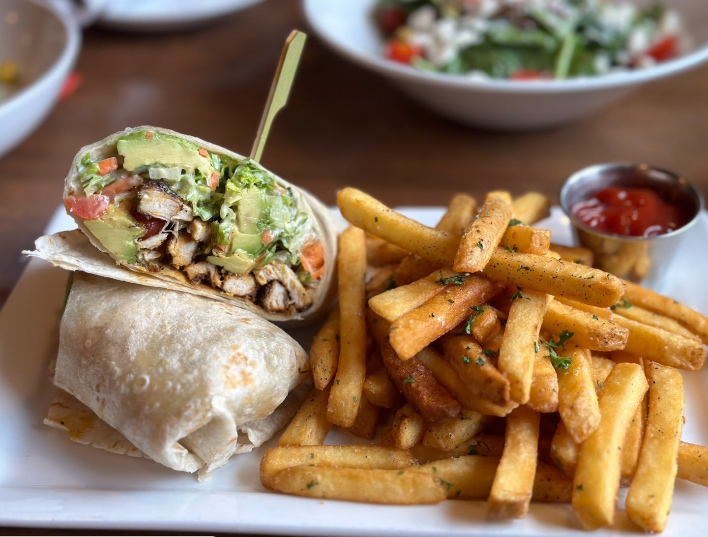 blackened chicken wrap