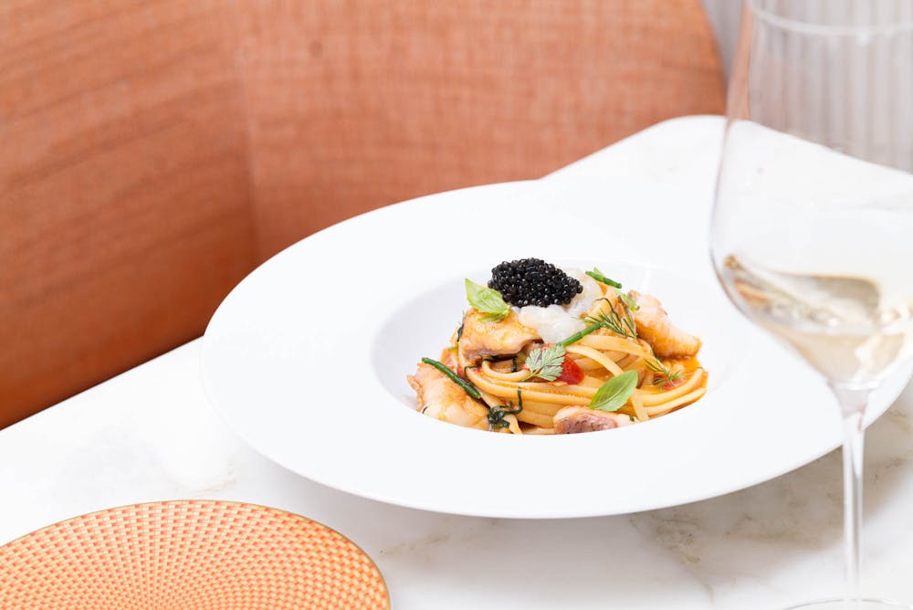 a plate of food on a table