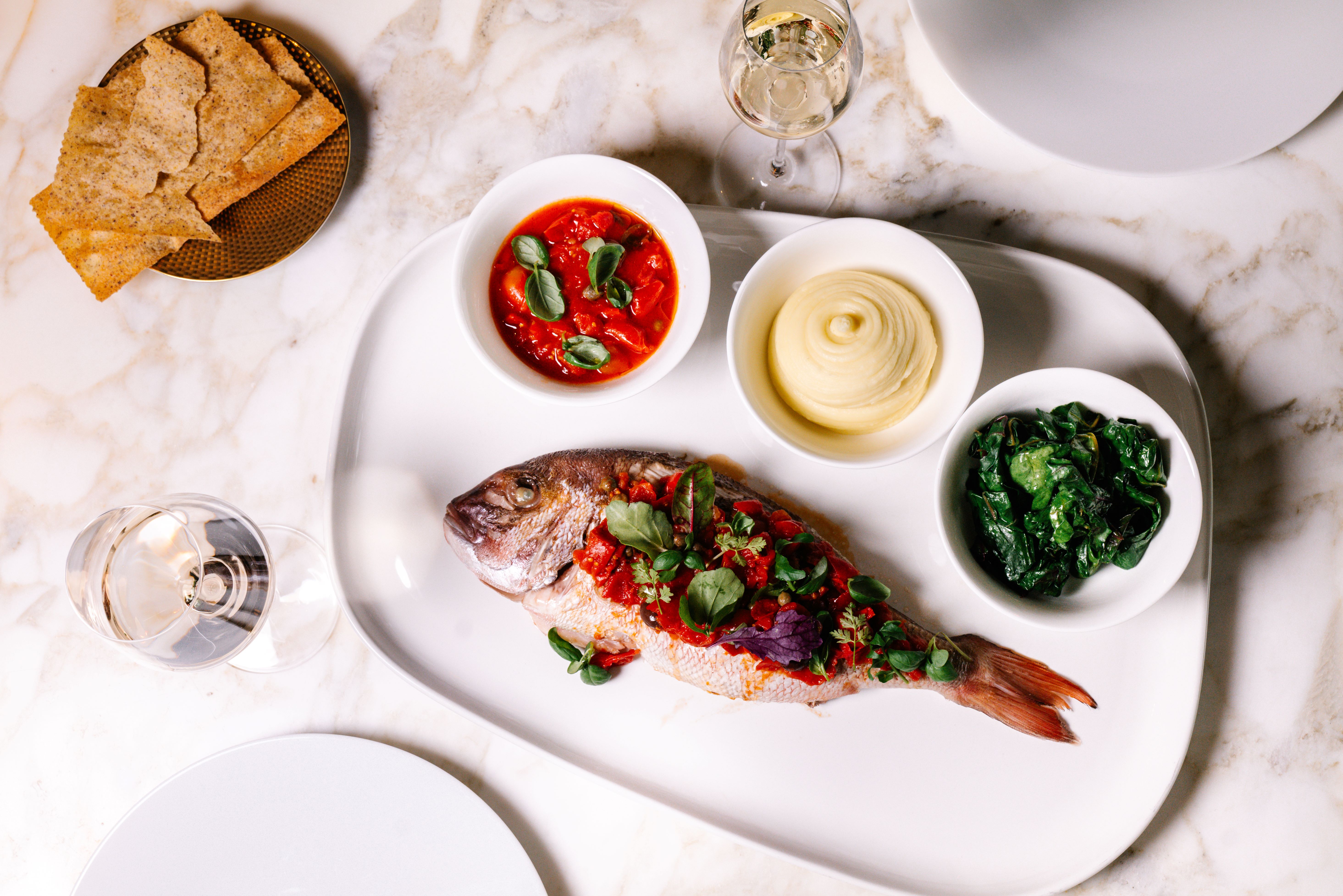 a plate of food on a table