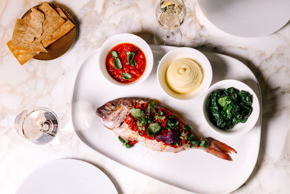 a plate of food on a table