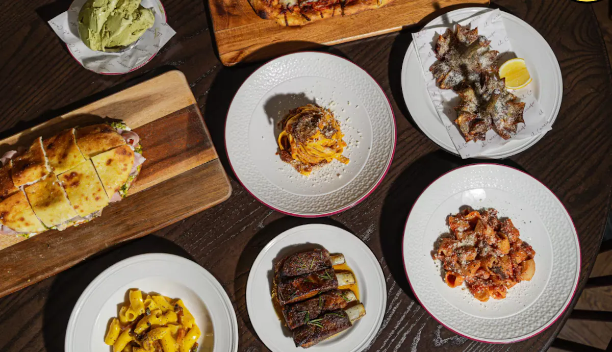 a plate of food on a table