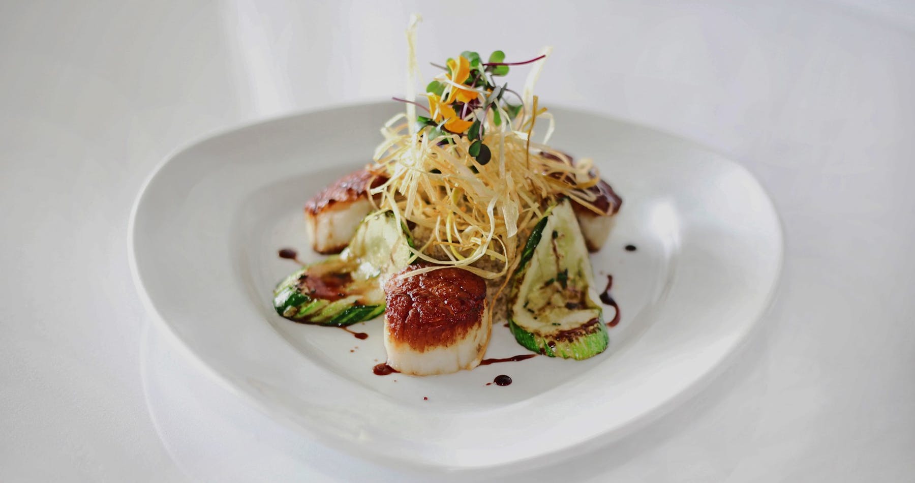 a plate of food with a fork