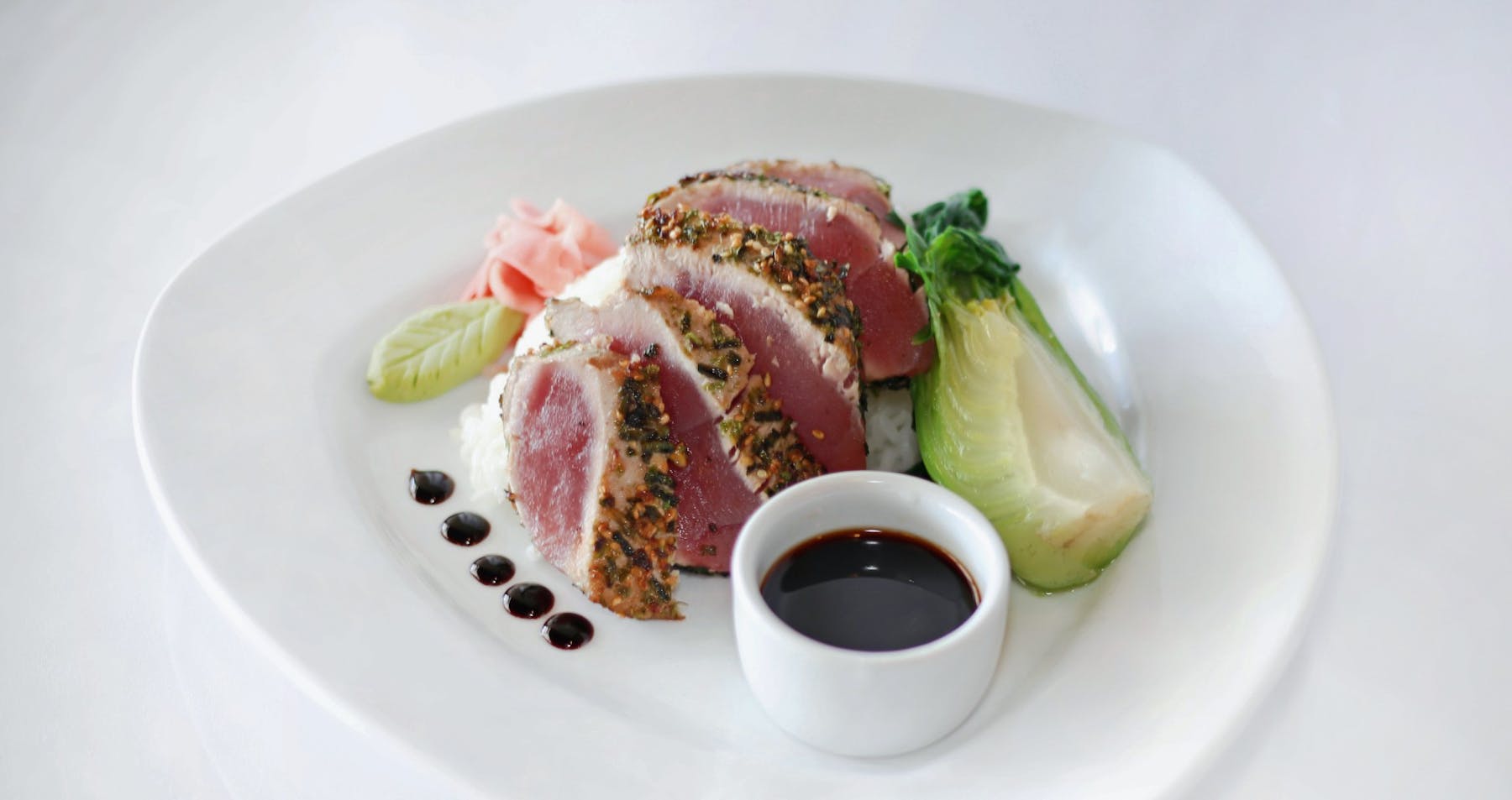 a plate of tuna