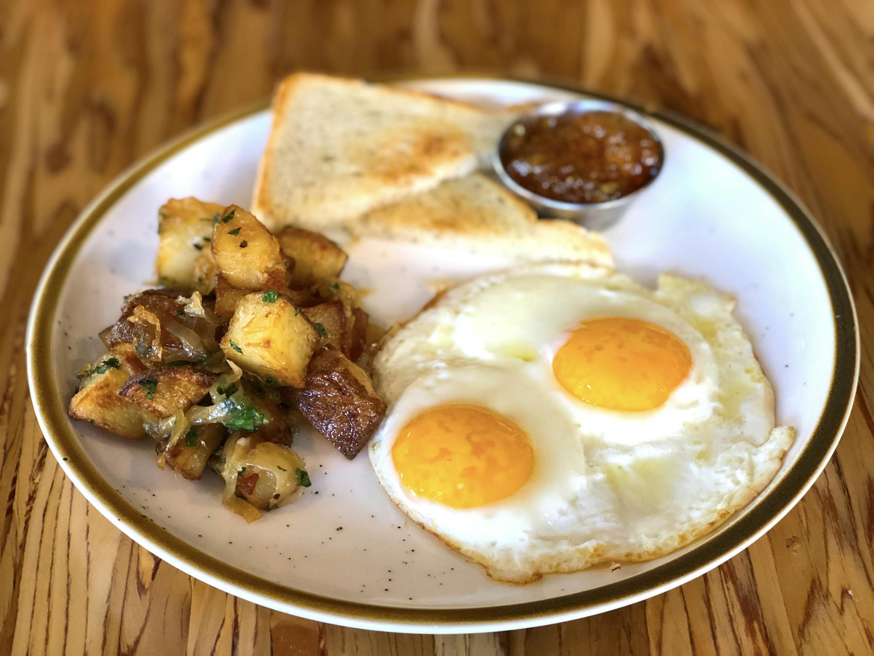 a plate of food on a table