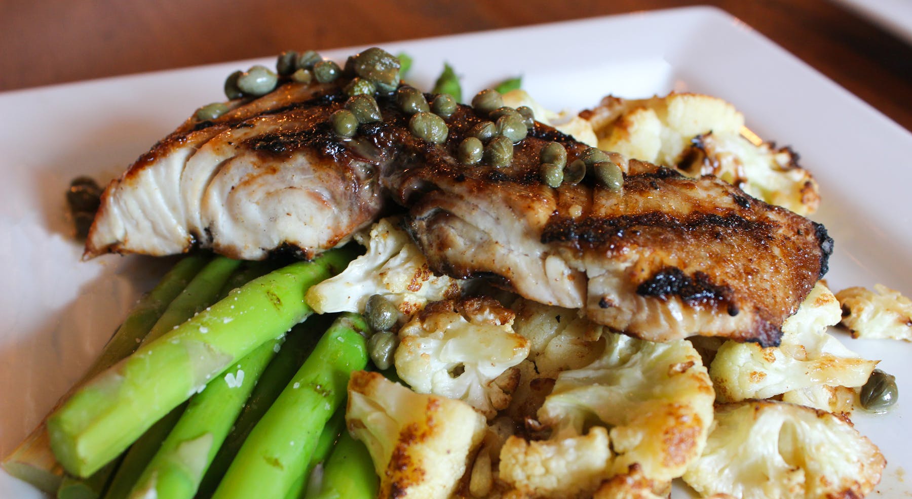 a close up of a plate of food