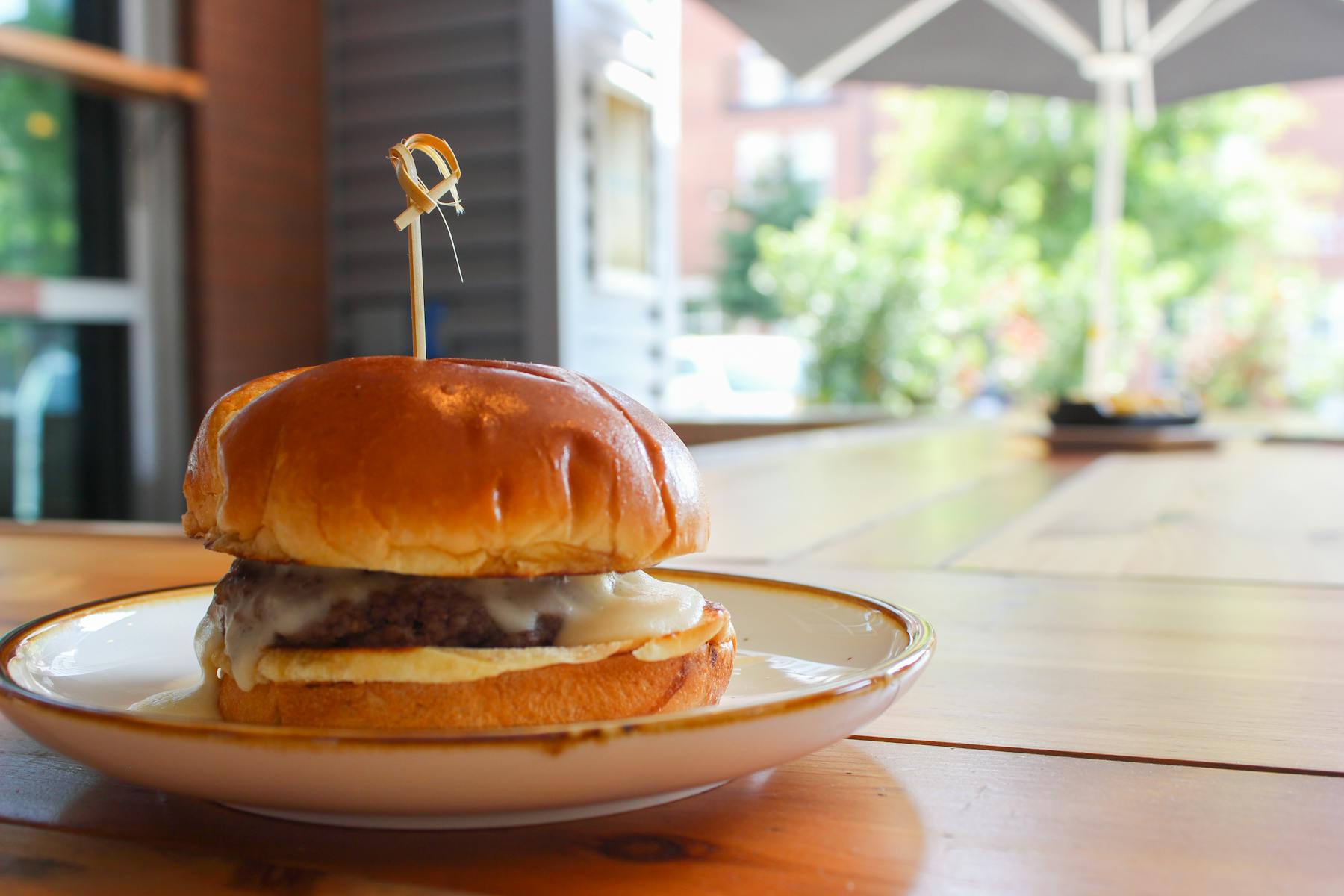 a sandwich sitting on top of a table