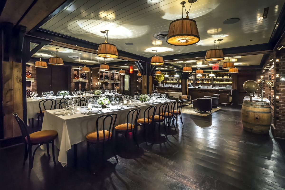 a group of people sitting at a table