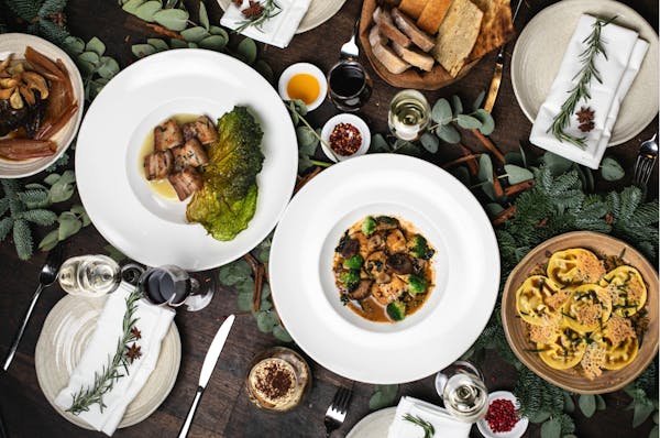 a bunch of different types of food on a plate