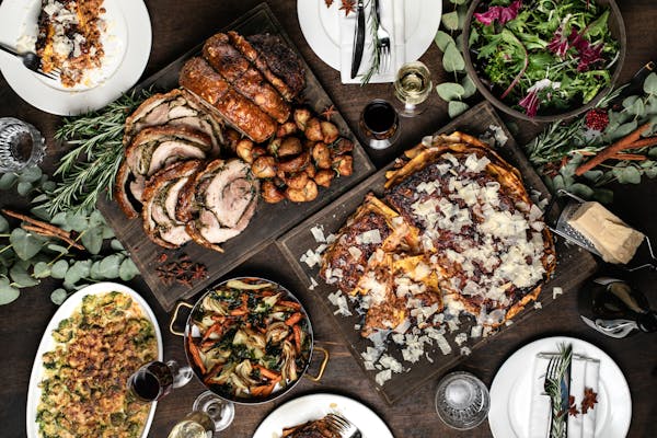 a bunch of different types of food on a plate