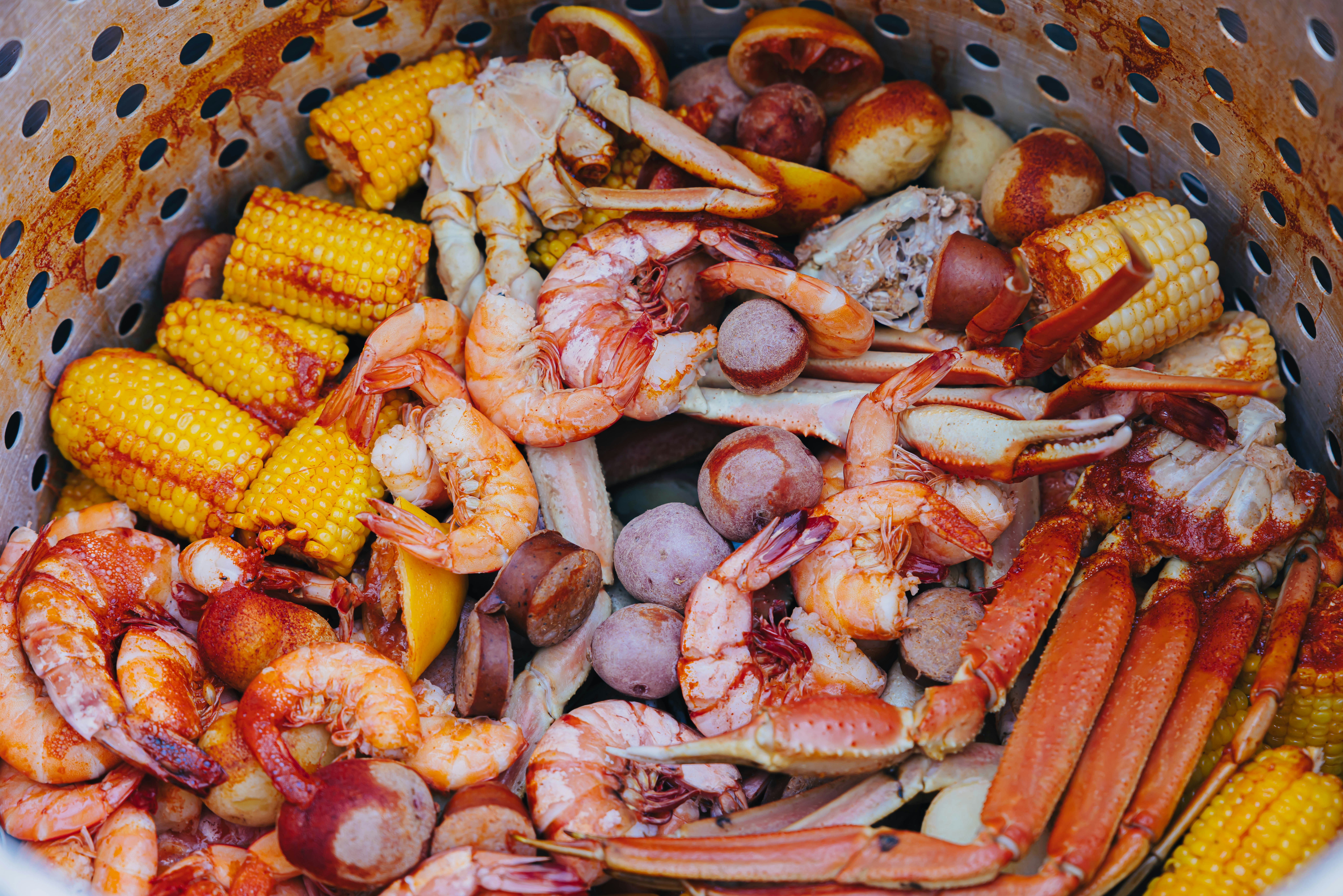 a plate full of food