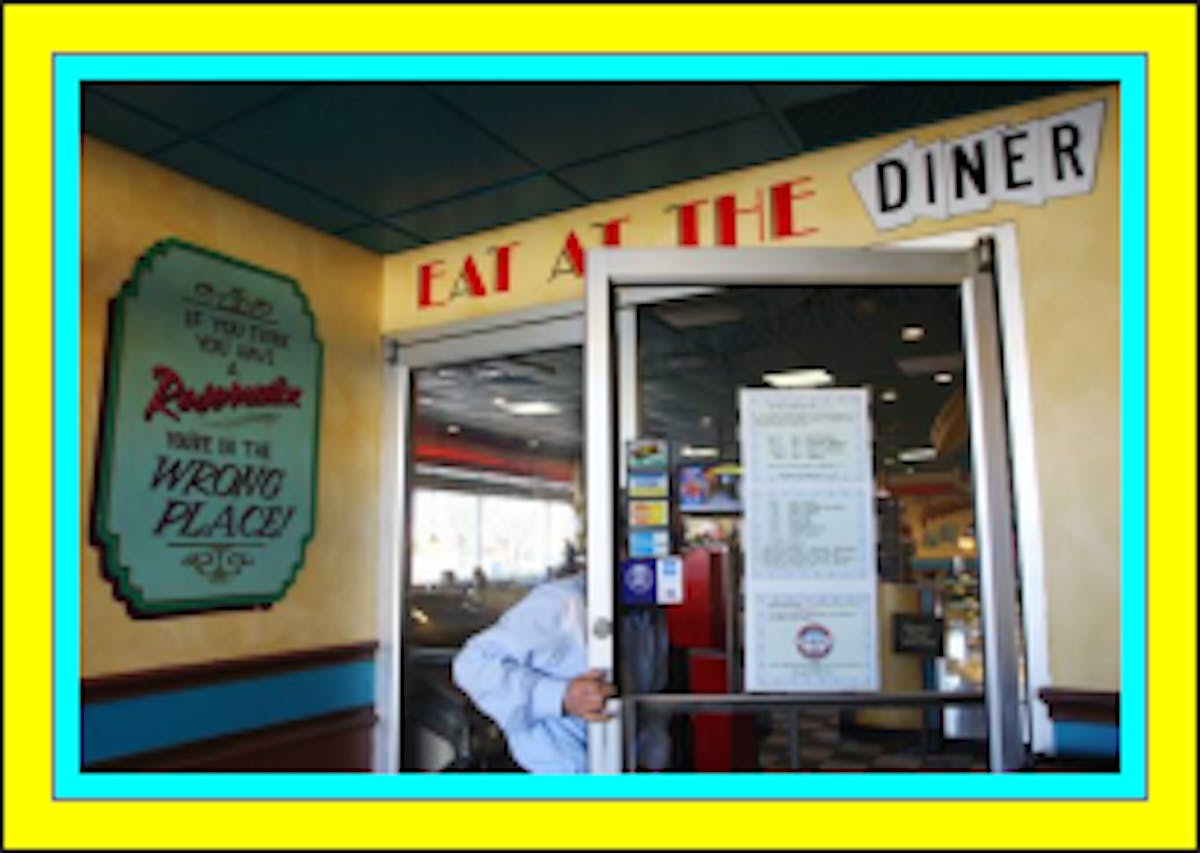 a sign above a store