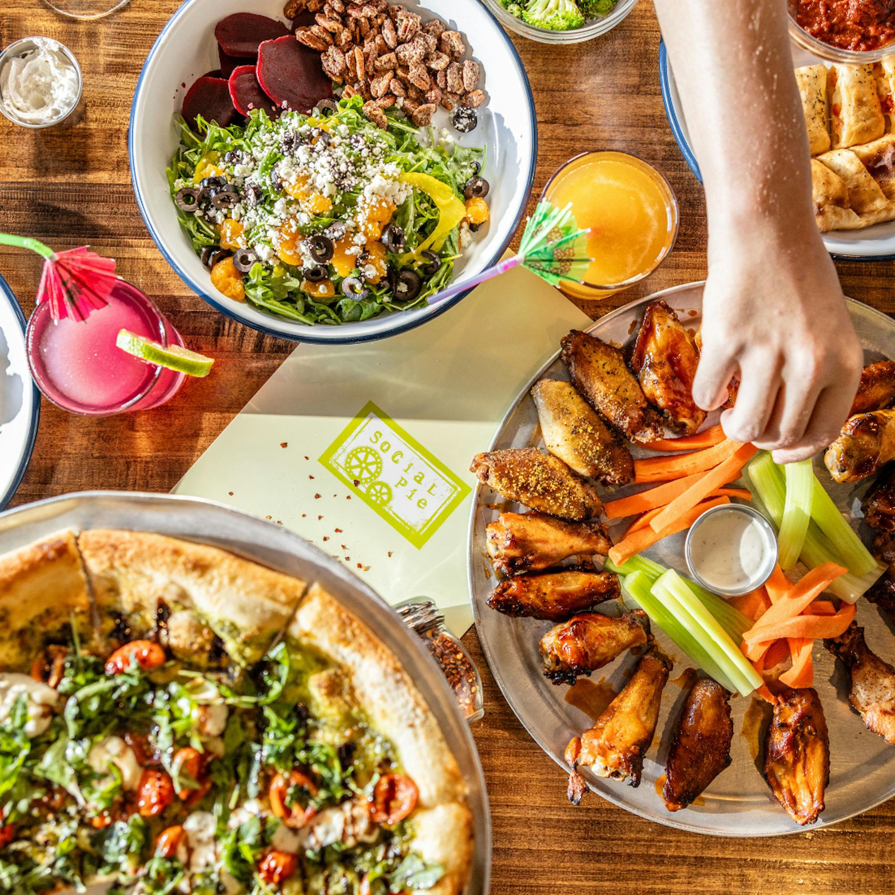 a plate of food on a table