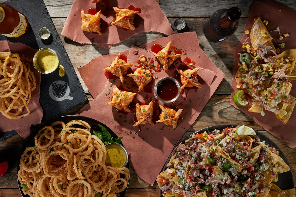 a bunch of food sitting on a table