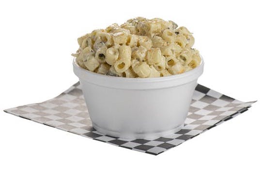 a bowl of macaroni salad