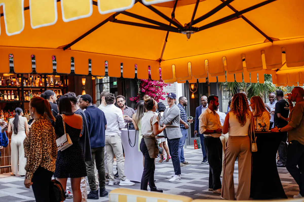 Private event and outdoor dining on Casa Gianna's Terrazza in downtown Miami