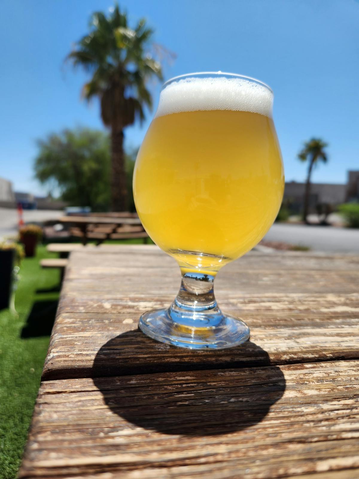 a drink in a table