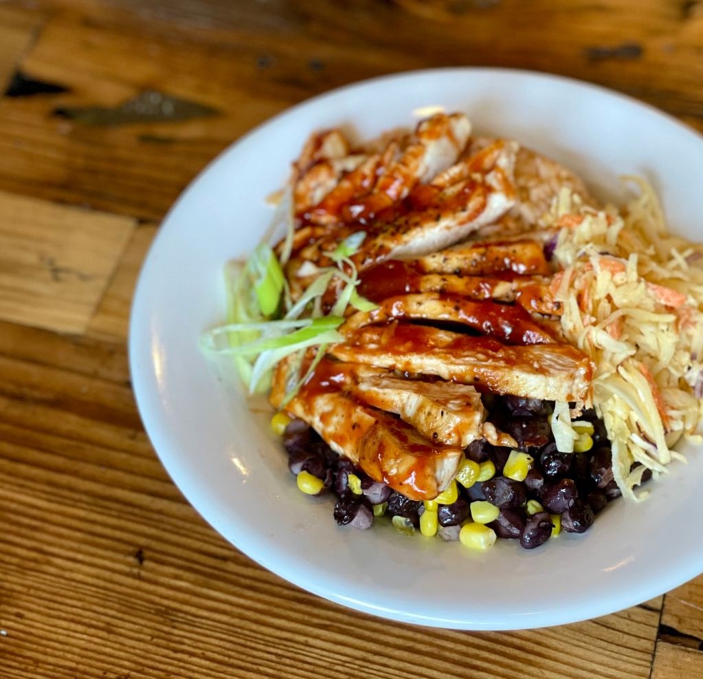 a plate of food on a table