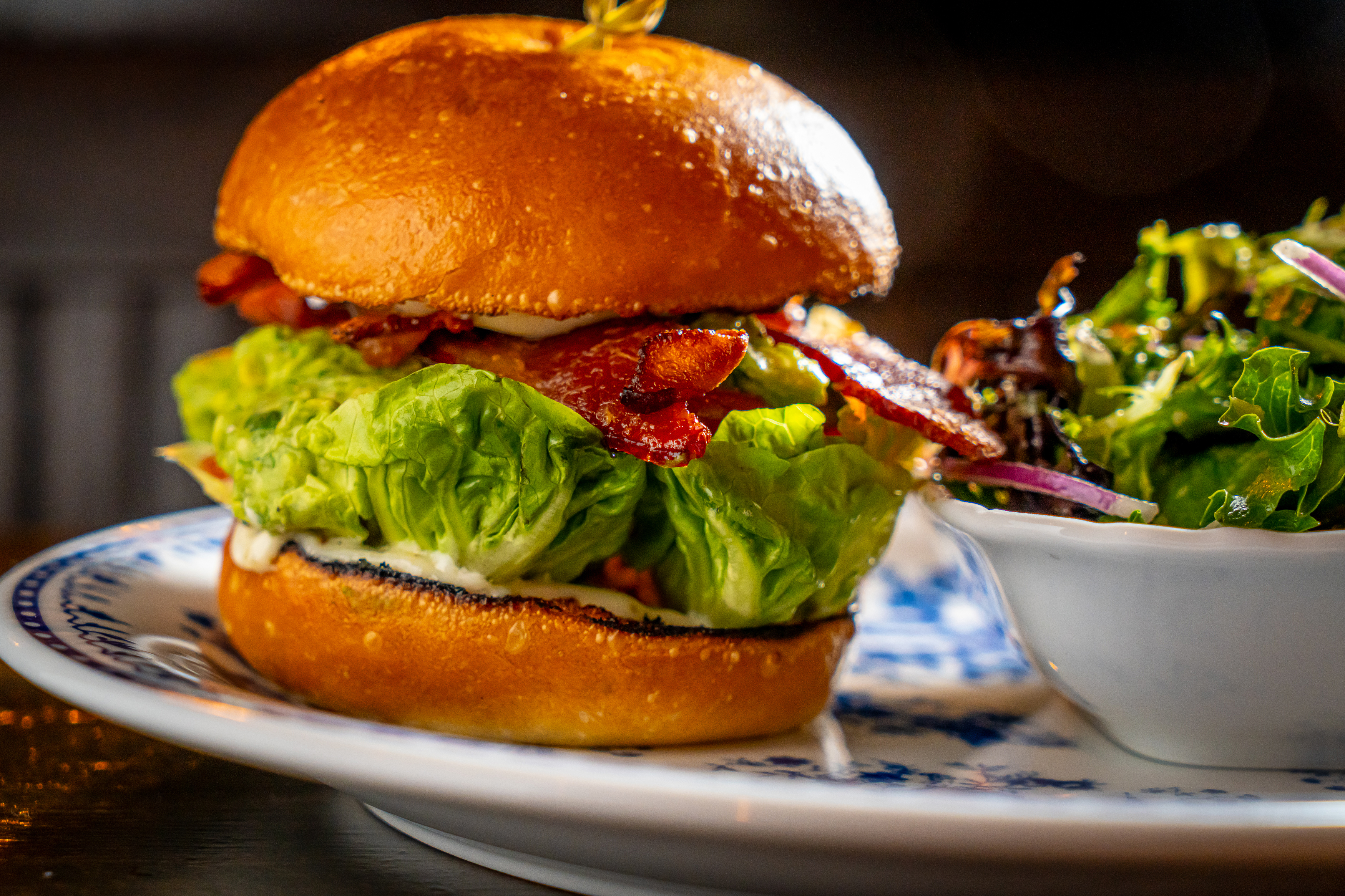 a sandwich and salad on a plate