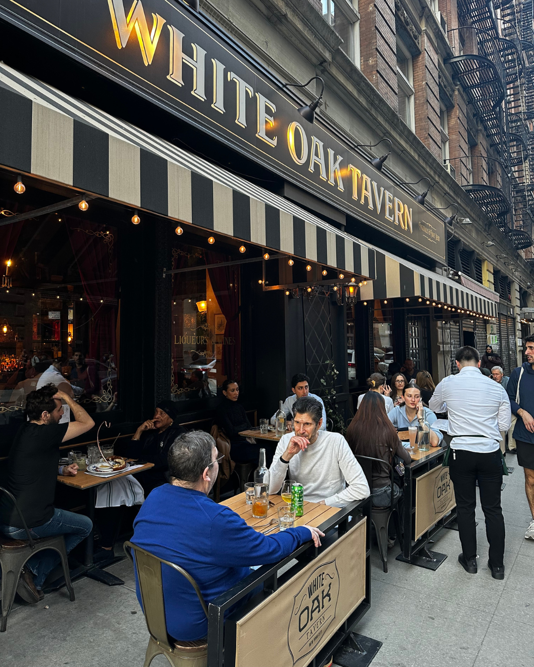 outdoor dining at white oak tavern