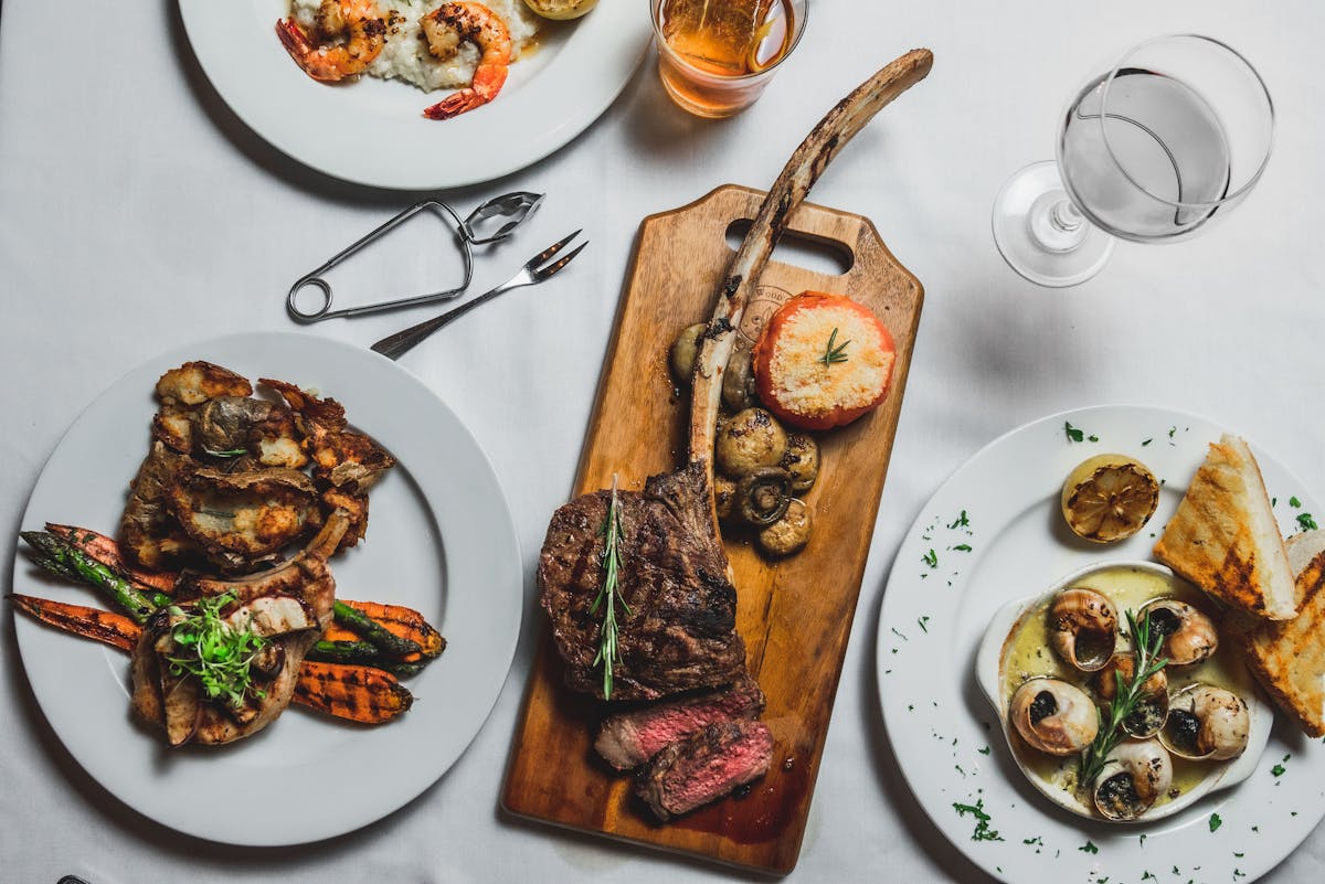 a plate of food on a table