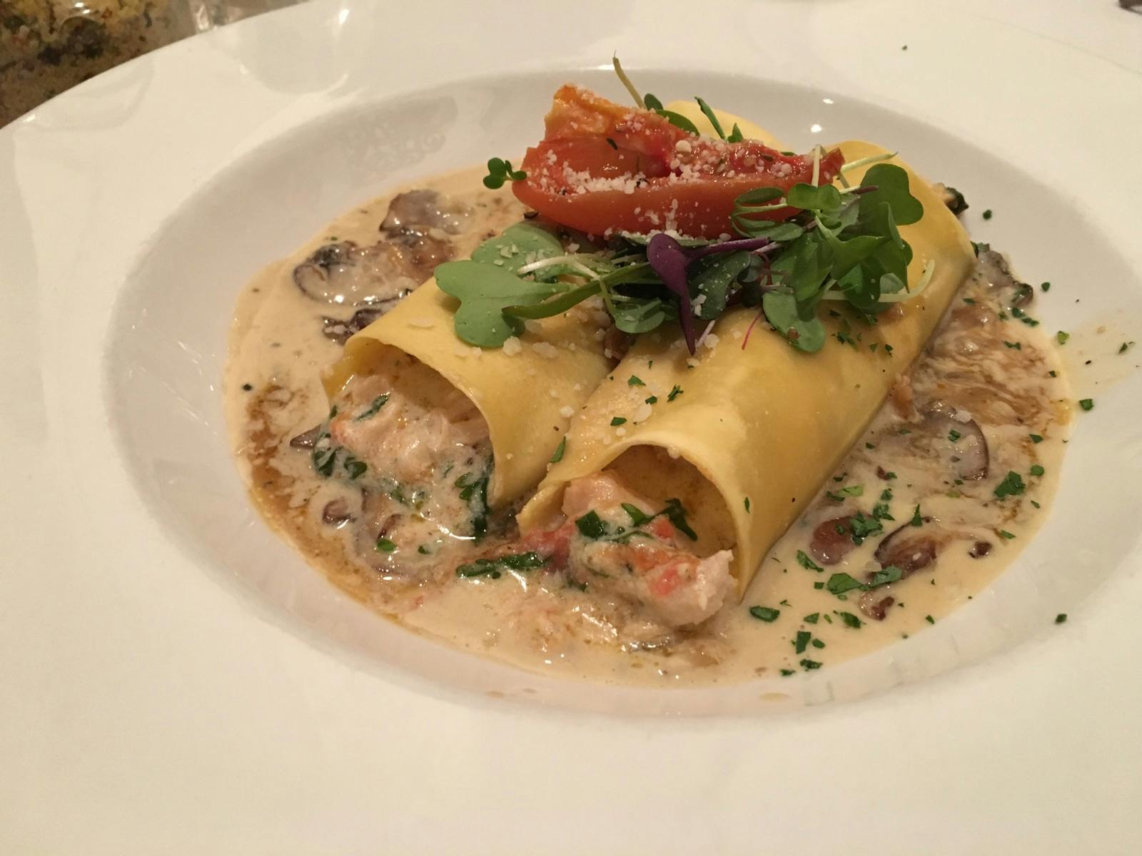 a plate of food on a table