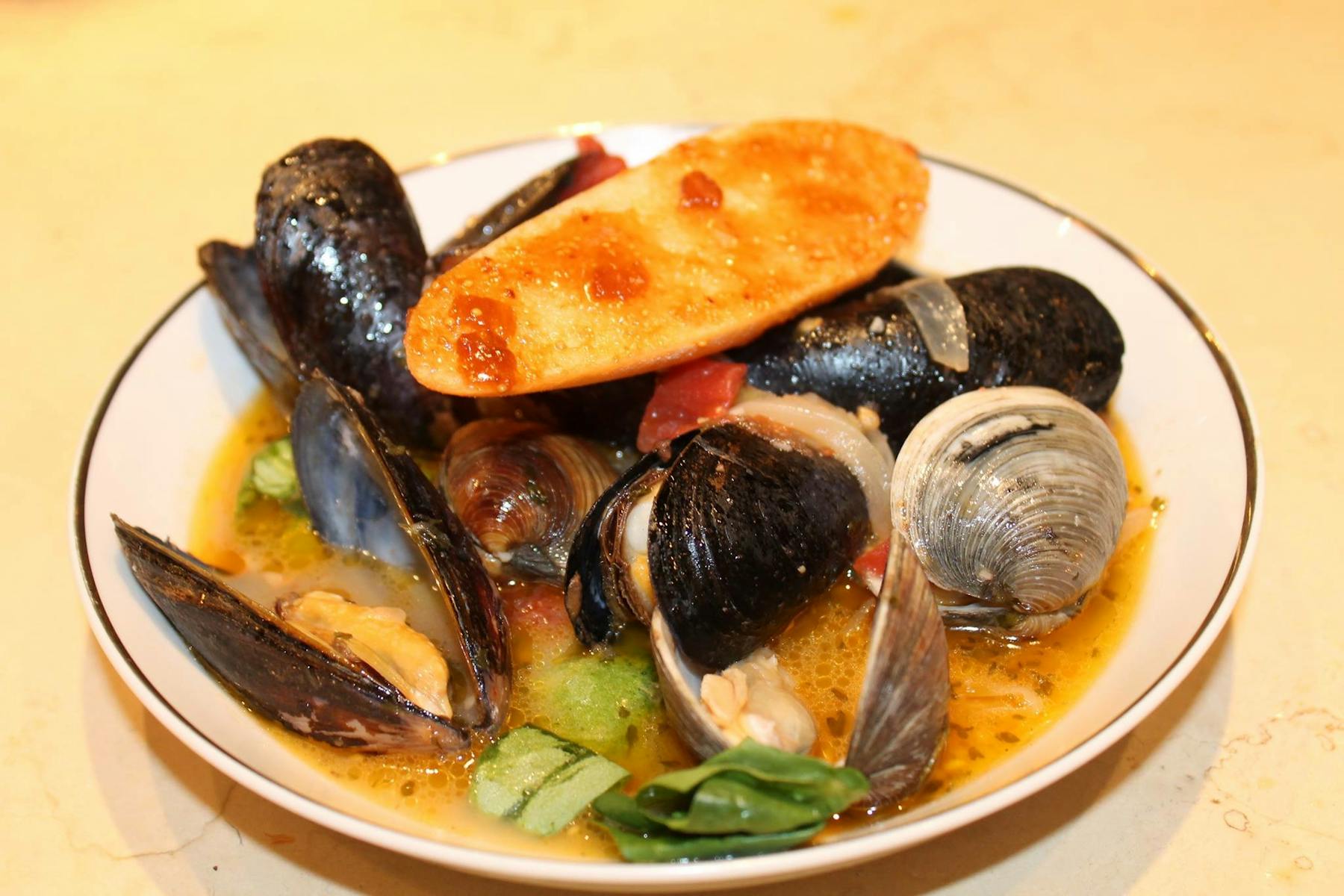 a plate of food on a table