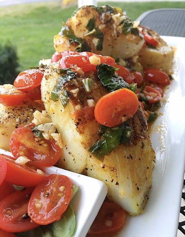 a close up of a plate of food