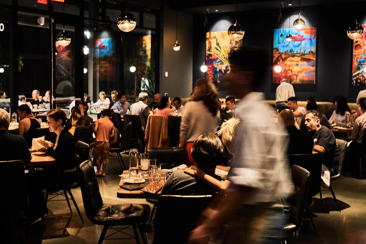 Picture of the inside dining room during service
