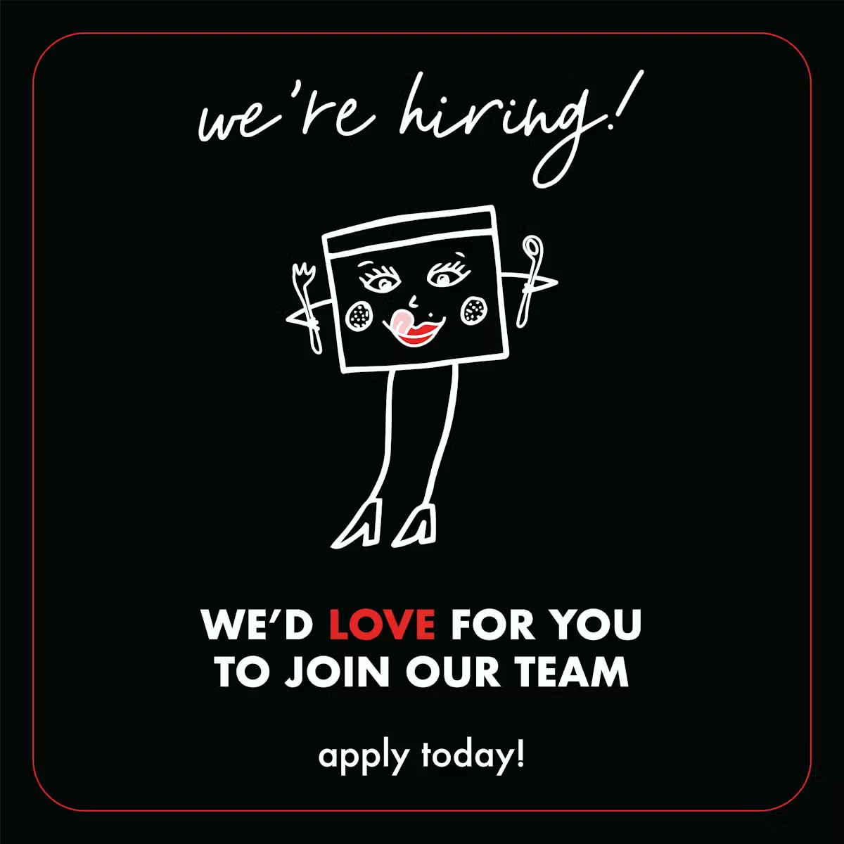 we are hiring chart