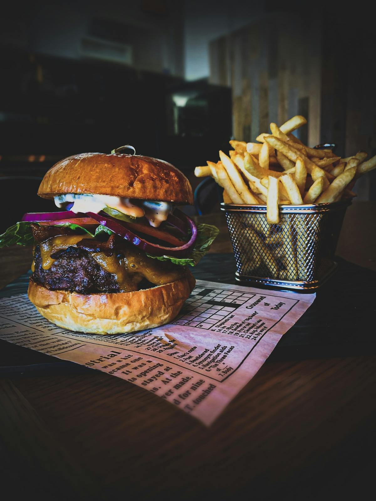 a sandwich sitting on top of a wooden table