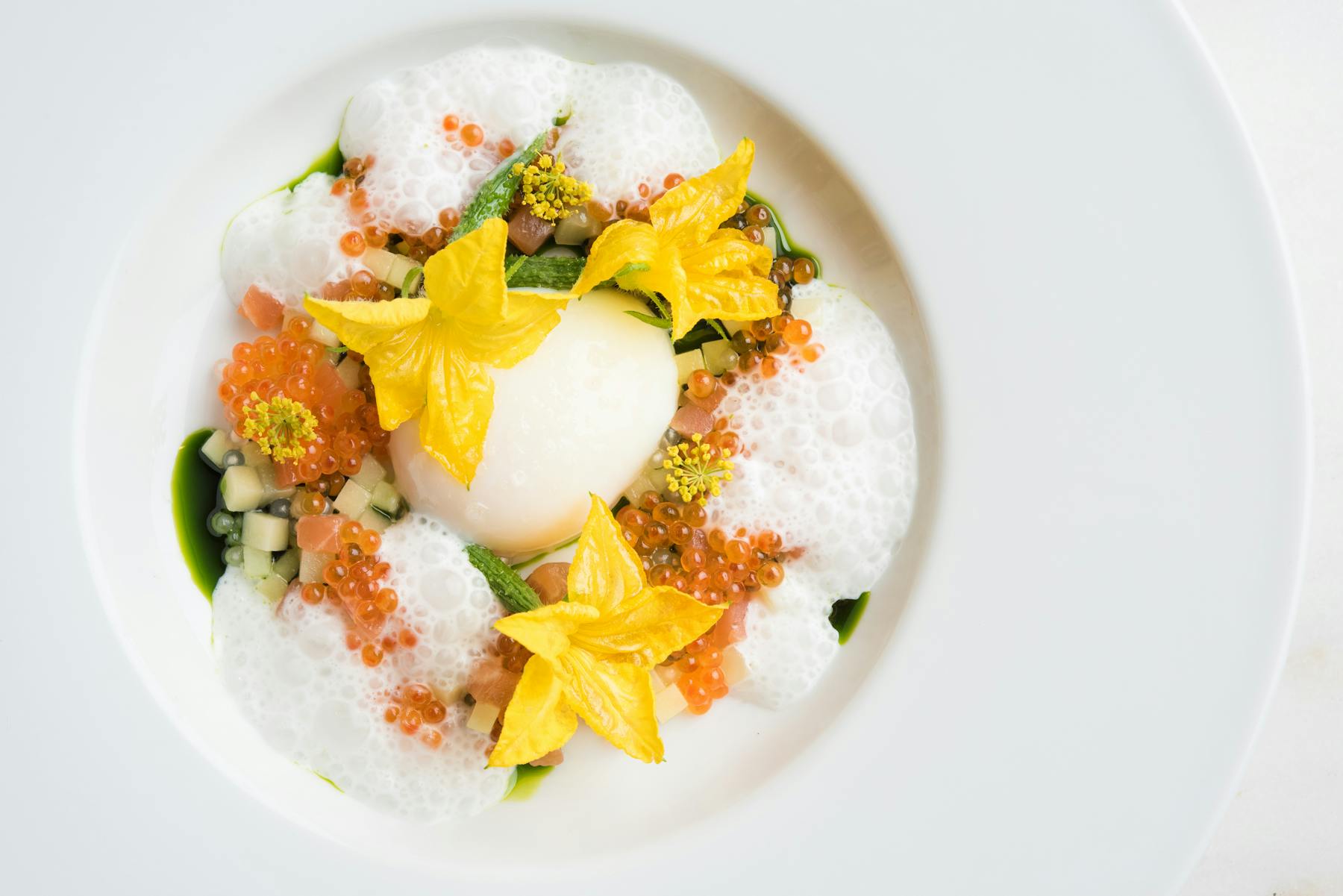 a decorated plate of food