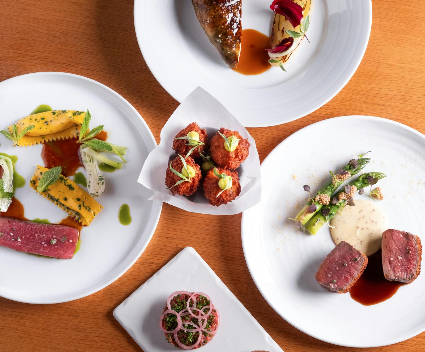 A spread of dishes at The Bar Room