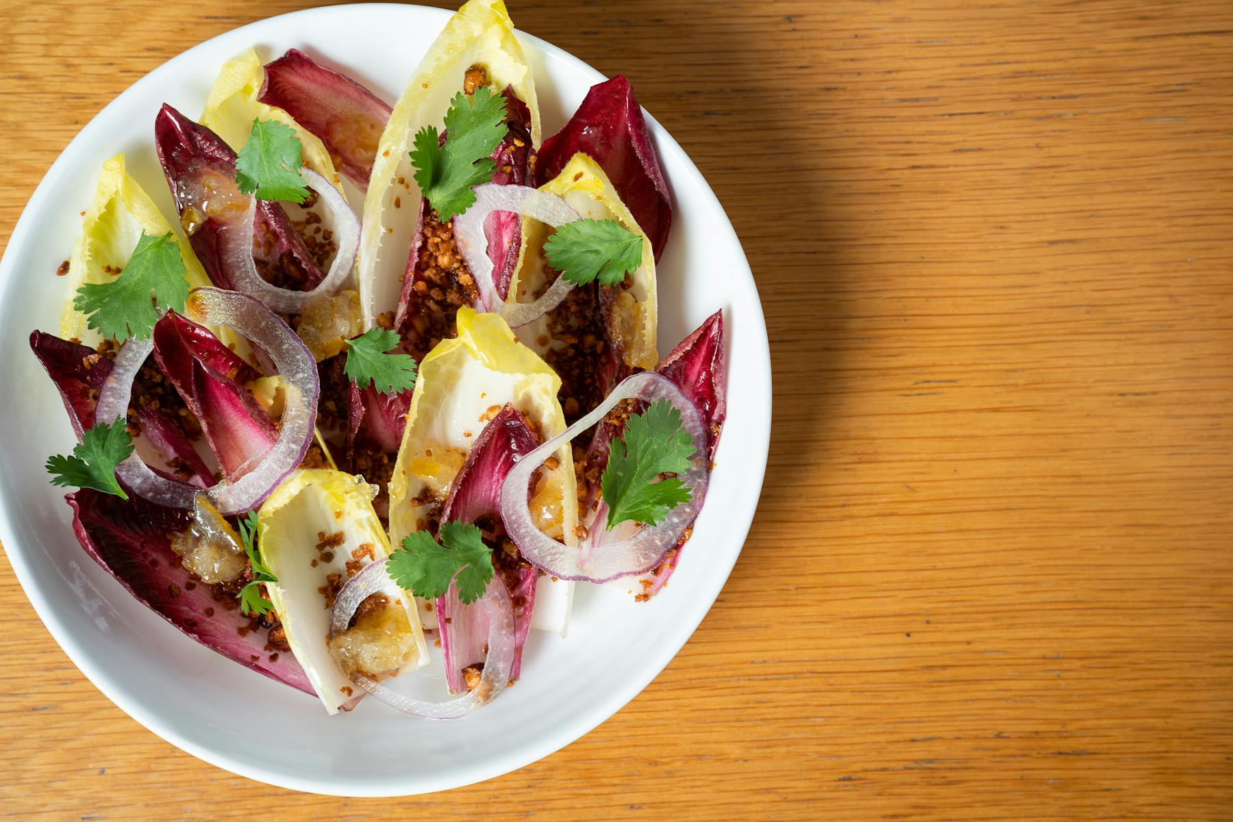An elegantly plated salad