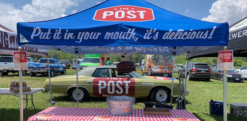 The Post tent at an outdoor event