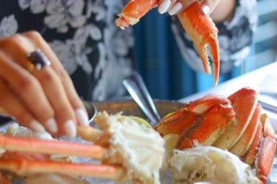 a crab on a table