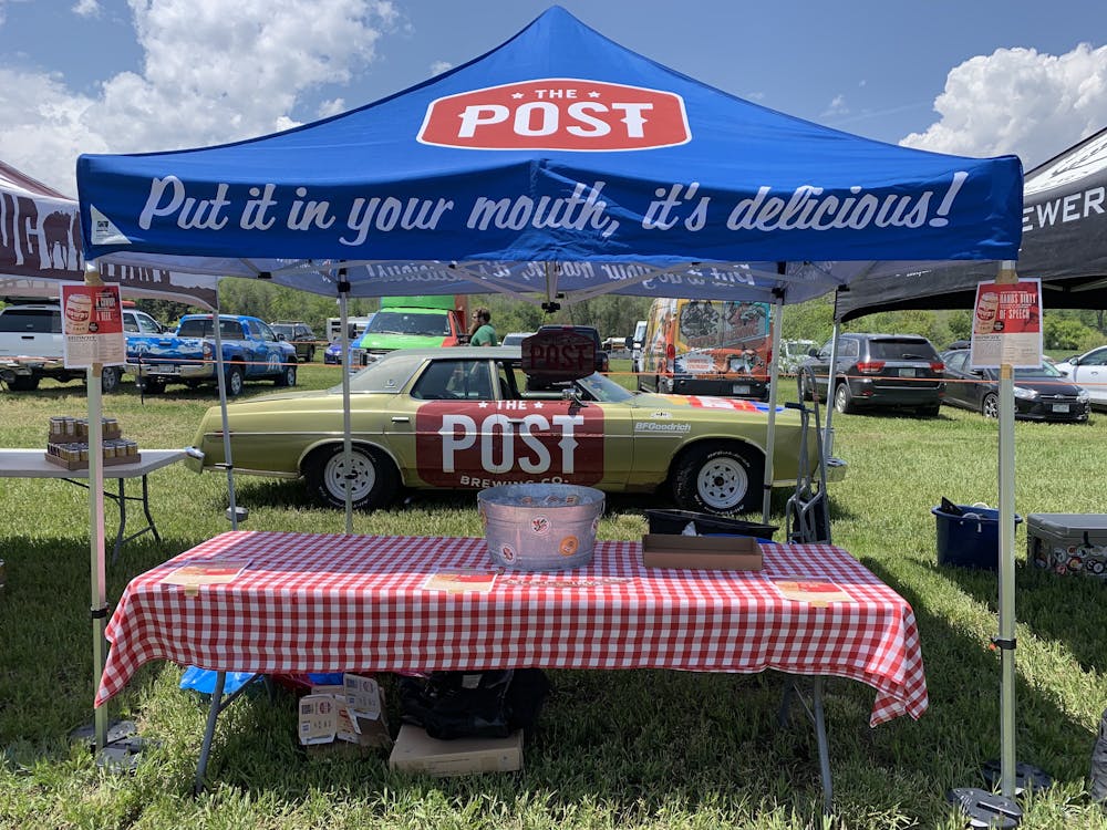 The Post tent at an outdoor event