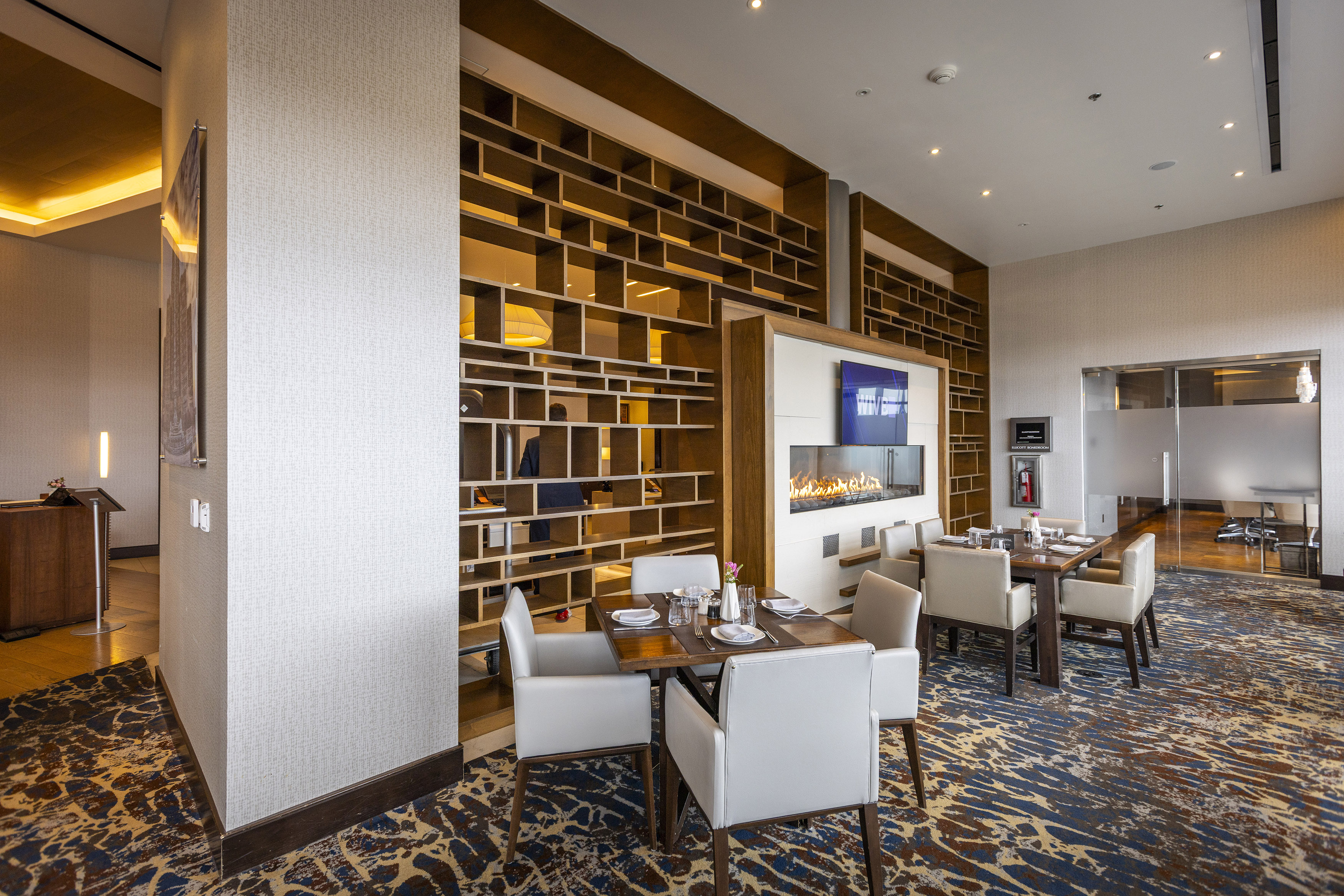 a room filled with furniture and a rug