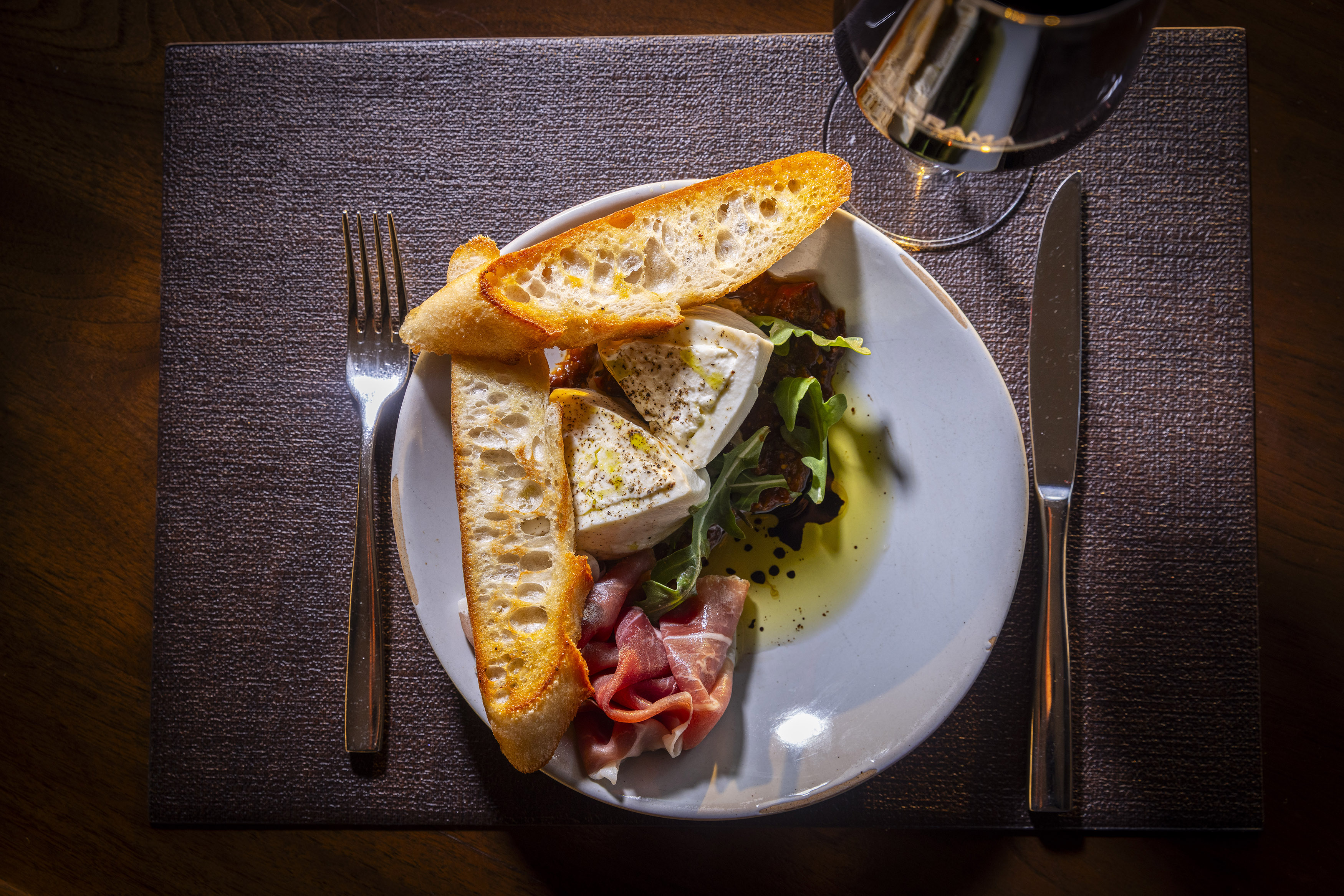 a plate of food on a table