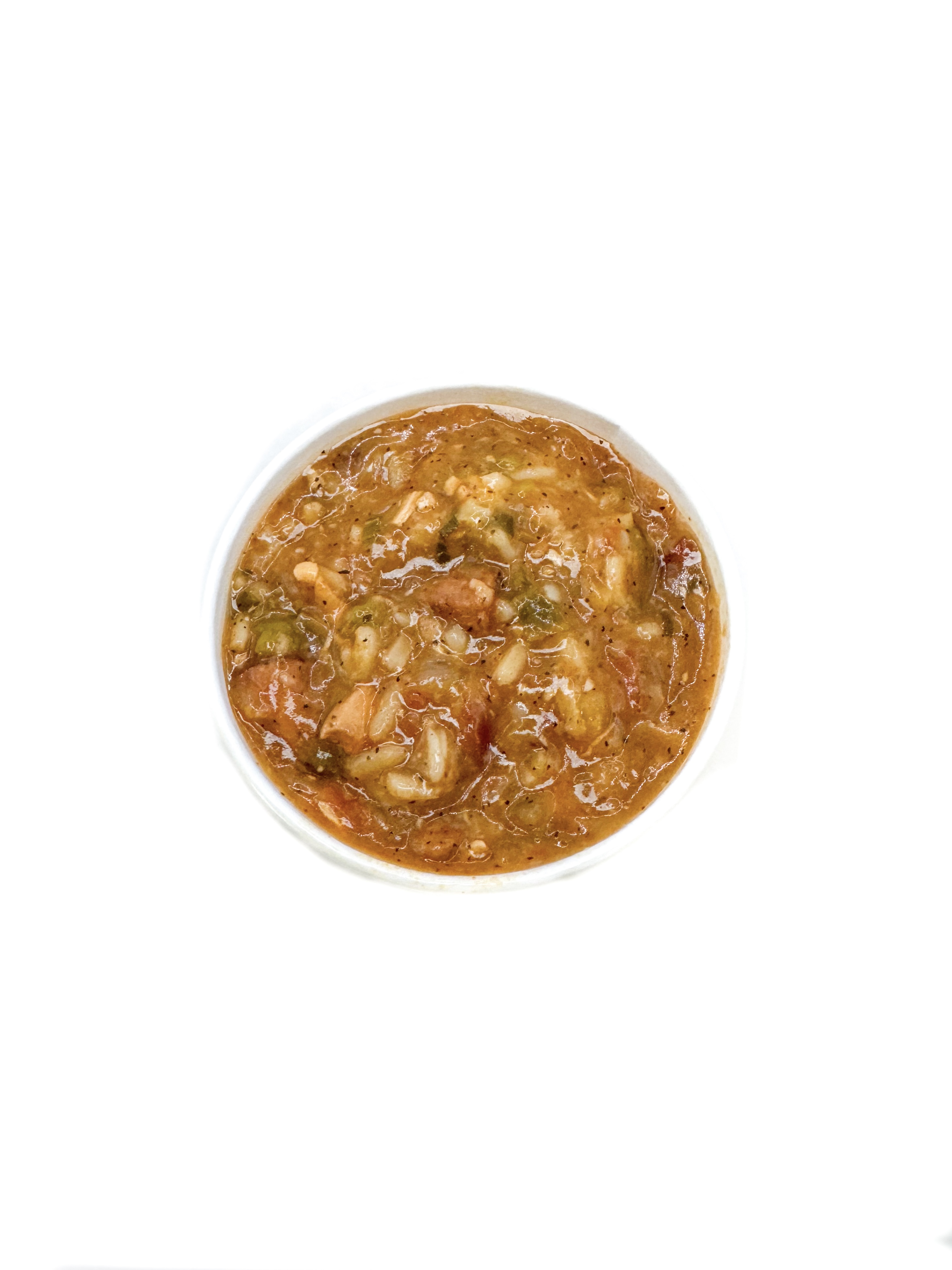 a bowl of food on a white background