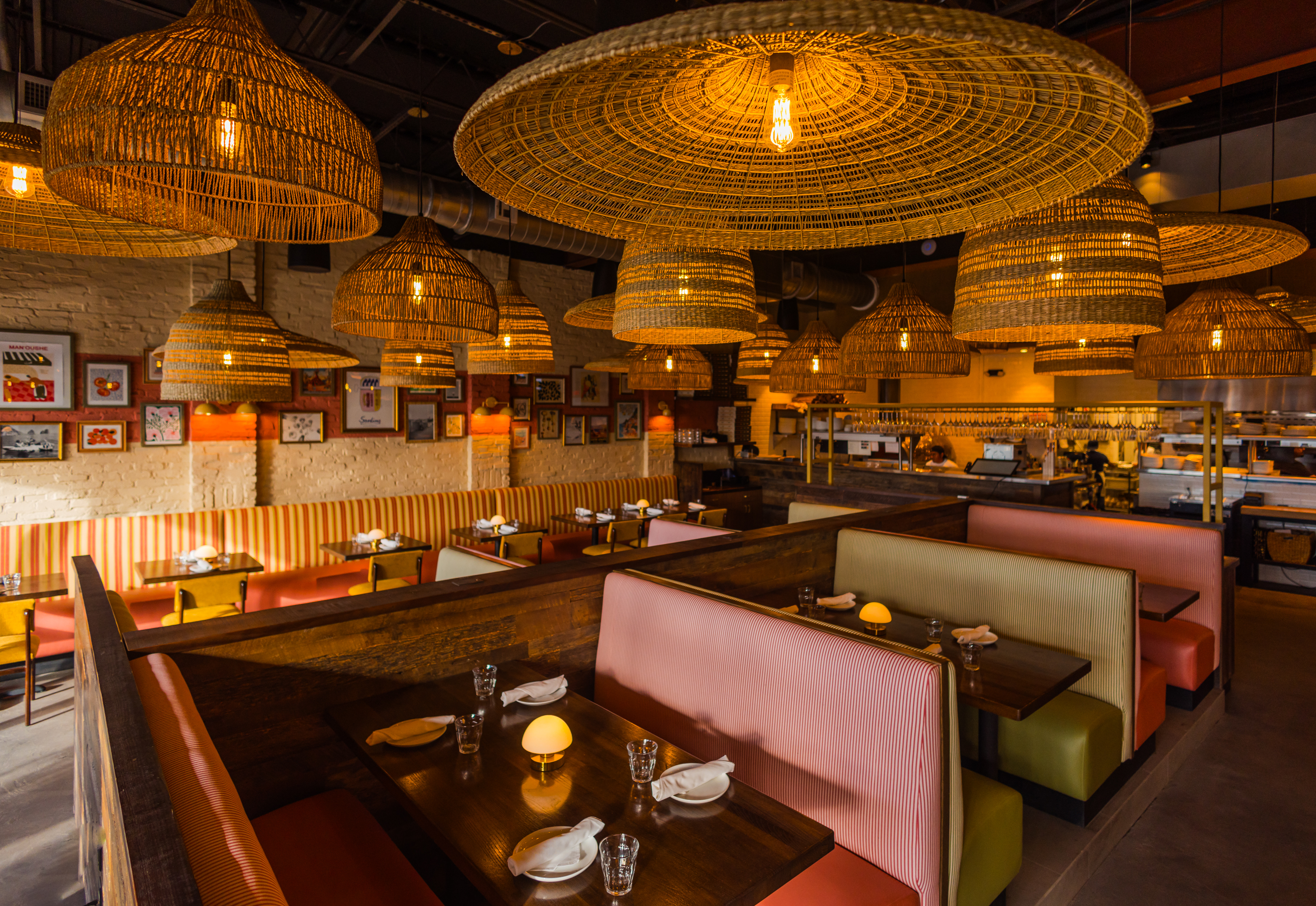 a large long train on a table