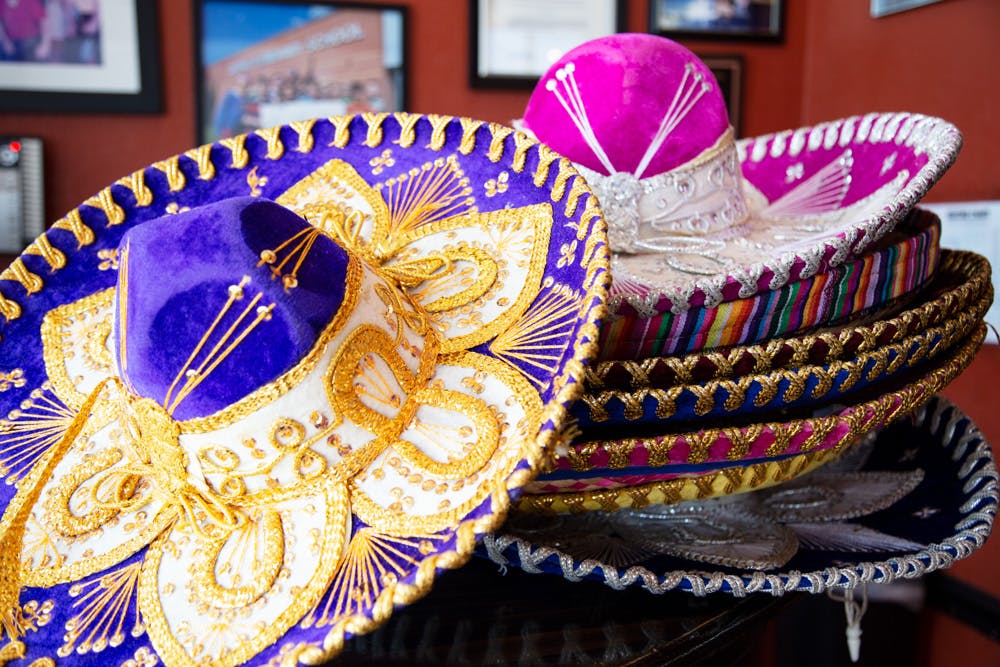 a close up of mexican hats