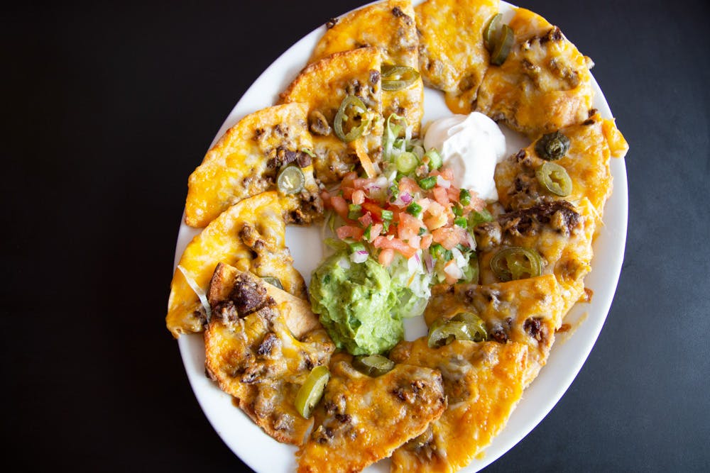 food served on a white plate