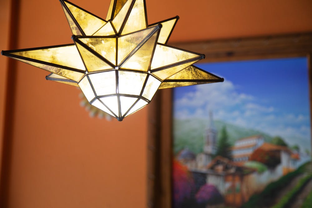 a close up of a lamp