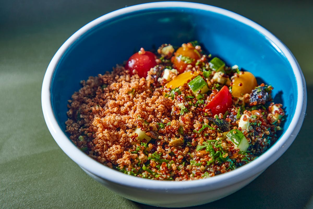 a bowl of food