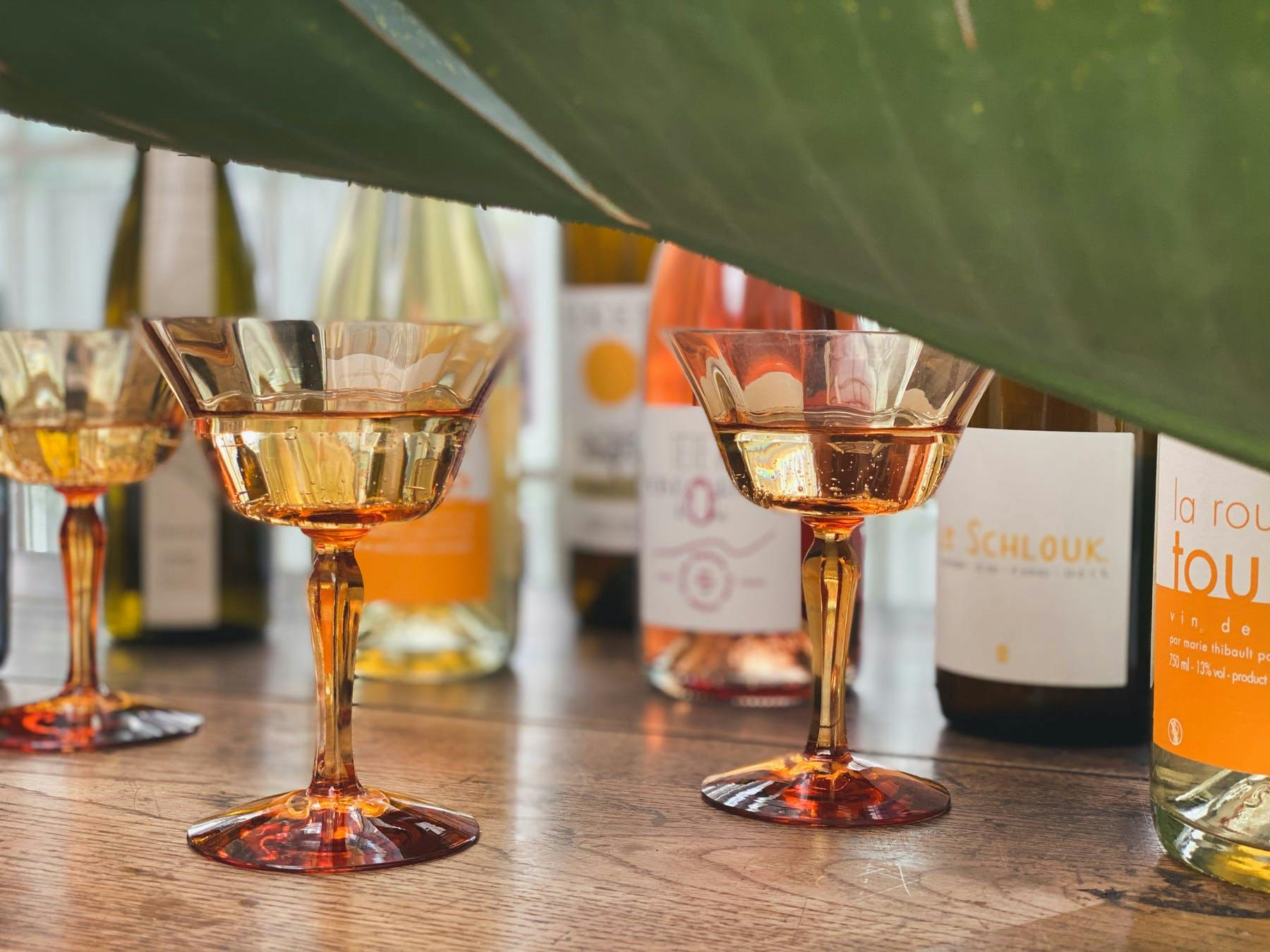 a glass of wine