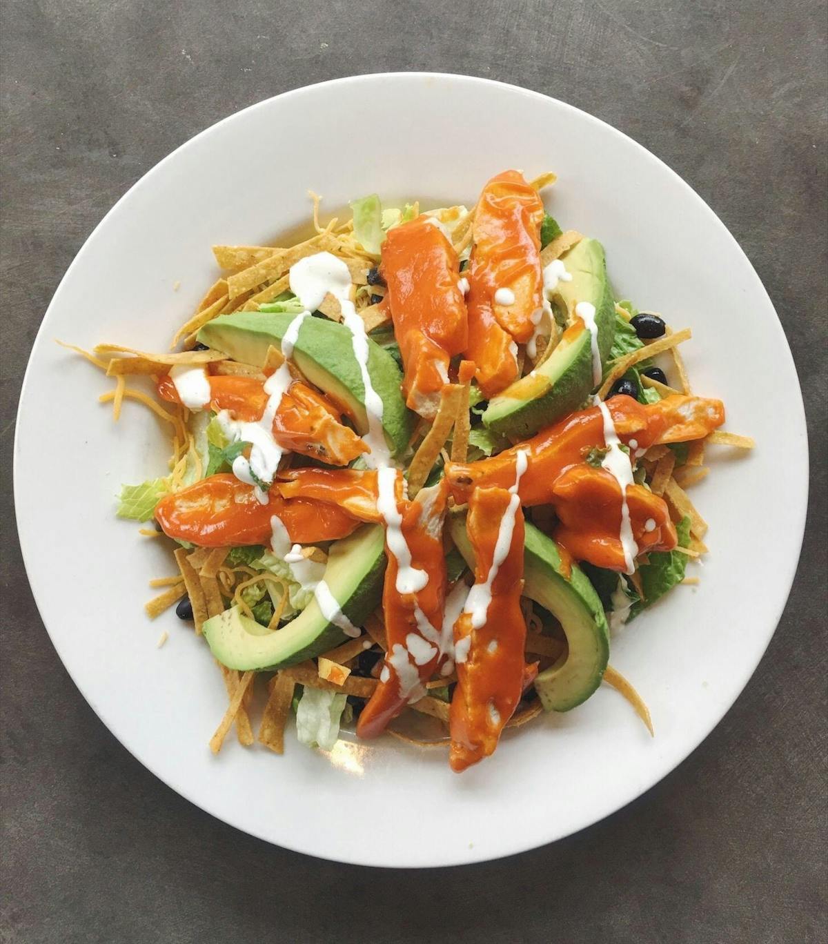 a plate of food on a table