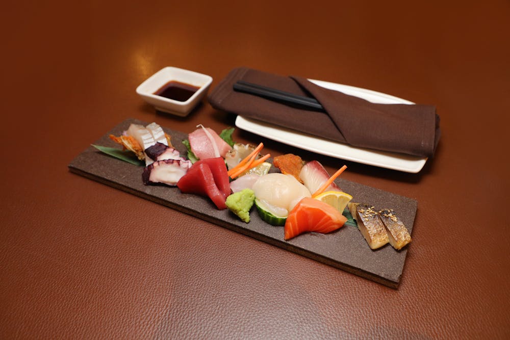 a close up of food on a table