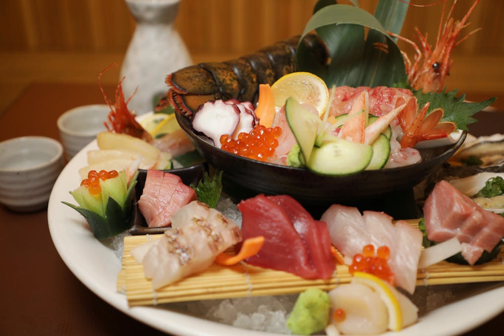 a plate of food on a table